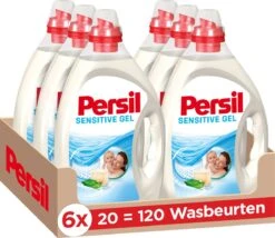 Persil® Persil Sensitive Gel - Vloeibaar Wasmiddel - Baby En Gevoelige Huid - Voordeelverpakking - 6 X 20 Wasbeurten