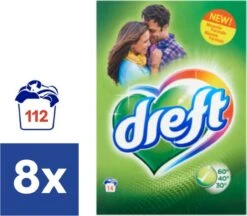 Dreft Regular Waspoeder - 8 X 14 Wasbeurten (112) - Voordeelverpakking