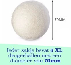 Casa Calma Drogerballen (6 Stuks) - Inclusief Opbergzakje - 100% Natuurlijk Schapenwol - Droger Ballen - Zero Waste Wasverzachter Bollen - Energiebesparend Drogen Met Droogbollen - Dryer Balls - Diervriendelijk & Milieuvriendelijk - Energie Besparen -Wasbenodigdheden Winkel 1200x1090 2