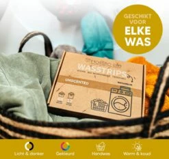 Wasmiddeldoekjes - Ongeparfumeerd Wasstrips 128 Wasbeurten – Wasmiddel Wasdoekjes - Natuurlijke Wasverzachter – Vegan – Zero Waste -Wasbenodigdheden Winkel 1200x1131