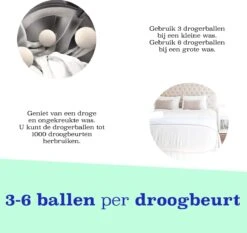 Casa Calma Drogerballen (6 Stuks) - Inclusief Opbergzakje - 100% Natuurlijk Schapenwol - Droger Ballen - Zero Waste Wasverzachter Bollen - Energiebesparend Drogen Met Droogbollen - Dryer Balls - Diervriendelijk & Milieuvriendelijk - Energie Besparen -Wasbenodigdheden Winkel 1200x1132 3