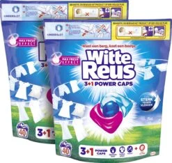 Witte Reus Power Caps Wascapsules - Wasmiddel Capsules - Voordeelverpakking - 2x40 Wasbeurten -Wasbenodigdheden Winkel 1200x1138