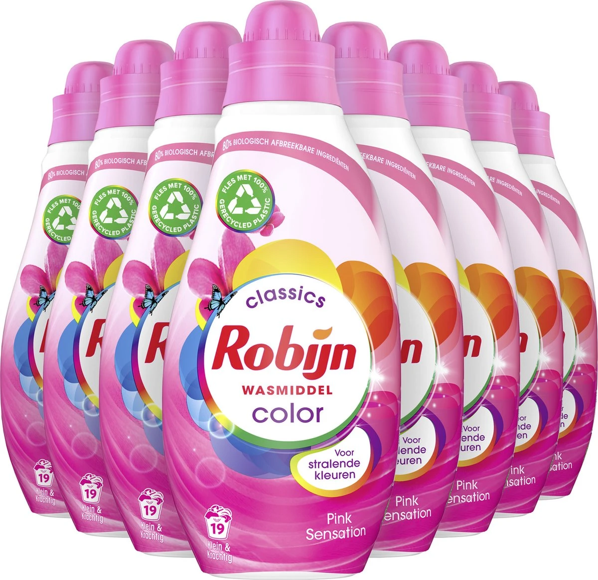 Robijn Klein & Krachtig Classics Color Pink Sensation Vloeibaar Wasmiddel - 8 X 19 Wasbeurten - Voordeelverpakking 2 Robijn Klein & Krachtig Classics Color Pink Sensation Vloeibaar Wasmiddel - 8 X 19 Wasbeurten - Voordeelverpakking - Afbeelding 2