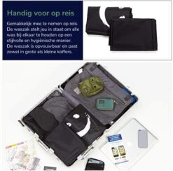 Wonair - Waszak Groot - 60x90cm - Zwart - Met Trekkoord En Draagband -Wasbenodigdheden Winkel 1200x1187 10