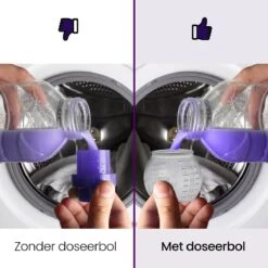 BluGo Doseerbol 2 Stuks - Wasbollen - Doseerdop - Drogerballen - Wasballen - Wasmiddel - Herbruikbaar - Maataanduiding - 150ml -Wasbenodigdheden Winkel 1200x1200 1510