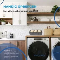 ANATURES Wollen XL Drogerballen 6 Stuks In Opbergmand – Herbruikbare Droogballen Wasdroger – Nieuw Zeelands RWS Schaapswol - Wasdrogerballen Duurzaam – Natuurlijke Wasverzachter -Wasbenodigdheden Winkel 1200x1200 1520