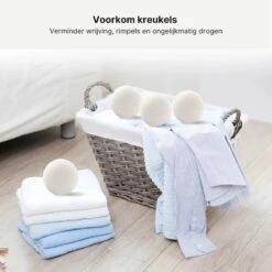 Wollen Drogerballen - Duurzaam & Milieuvriendelijk - Wasbol - Verkort Droogtijd - Droogballen - Hypoallergeen En Chemicaliënvrij - Bespaar Op Energierekening - Wasdroger Ballen - Wasbollen -Wasbenodigdheden Winkel 1200x1200 1541
