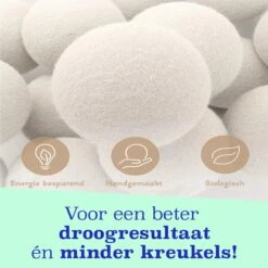 Casa Calma Drogerballen (6 Stuks) - Inclusief Opbergzakje - 100% Natuurlijk Schapenwol - Droger Ballen - Zero Waste Wasverzachter Bollen - Energiebesparend Drogen Met Droogbollen - Dryer Balls - Diervriendelijk & Milieuvriendelijk - Energie Besparen -Wasbenodigdheden Winkel 1200x1200 1553
