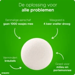 Drogerballen - Droogballen Voor Wasdrogers - Wasdrogerballen, Wasbollen & Wasballen - 100% Diervriendelijk, Duurzaam & Herbruikbaar - Duurzaam Cadeau - Energie Besparen - RWS Wol & Zero Waste - 6 Stuks Van Zivanto -Wasbenodigdheden Winkel 1200x1200 1590