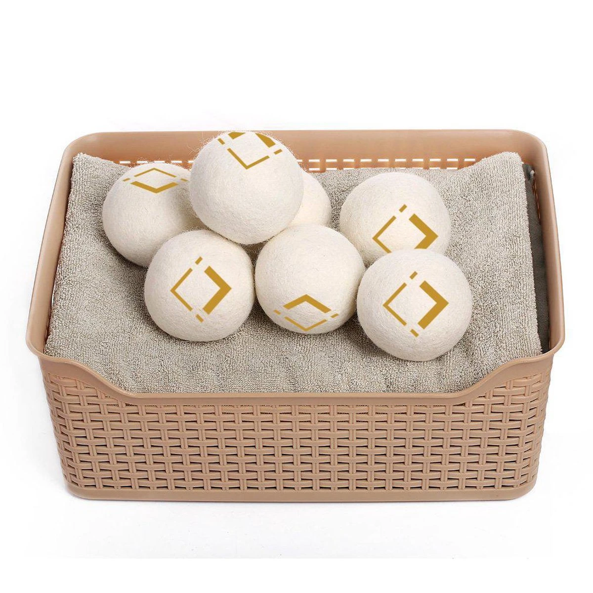 LuxerLiving Wasbol Set Van 6 - Droogt Tot 30% Sneller - Wasverzachter - Droger Ballen - Dryer Balls - Ecologisch - 100% Wol 3 LuxerLiving Wasbol Set Van 6 - Droogt Tot 30% Sneller - Wasverzachter - Droger Ballen - Dryer Balls - Ecologisch - 100% Wol - Afbeelding 3