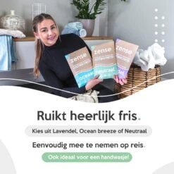 Zense Eco Wasmiddel Wasstrips - 72 Grote Wasbeurten - Lavendel - Wasmiddeldoekjes -Wasbenodigdheden Winkel 1200x1200 482