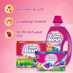 Color Reus Power Caps Wascapsules - Wasmiddel Capsules - Voordeelverpakking - 52 Wasbeurten -Wasbenodigdheden Winkel 1200x1200 795