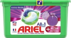 Ariel All In 1 Wasmiddel Pods +Vezelbescherming - 3x43 Wasbeurten - Voordeelverpakking -Wasbenodigdheden Winkel 1200x640 1