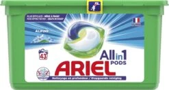 Ariel All In 1 Wasmiddel Pods Alpine - 3x43 Wasbeurten - Voordeelverpakking -Wasbenodigdheden Winkel 1200x640 5