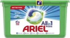Ariel All In 1 Wasmiddel Pods Alpine - 3x43 Wasbeurten - Voordeelverpakking -Wasbenodigdheden Winkel 1200x644 2
