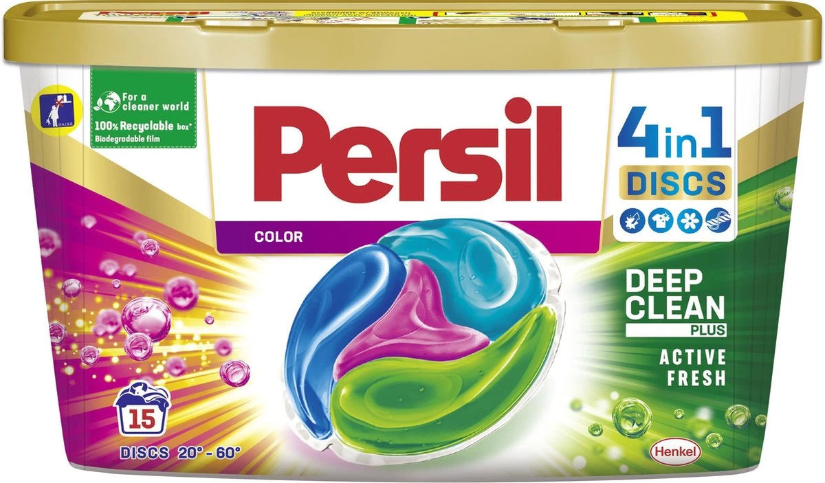 Persil® Persil 4in1 Discs Color Wascapsules - Wasmiddel Capsules - Voordeelverpakking - 8 X 15 Wasbeurten 2 Persil® Persil 4in1 Discs Color Wascapsules - Wasmiddel Capsules - Voordeelverpakking - 8 X 15 Wasbeurten - Afbeelding 2