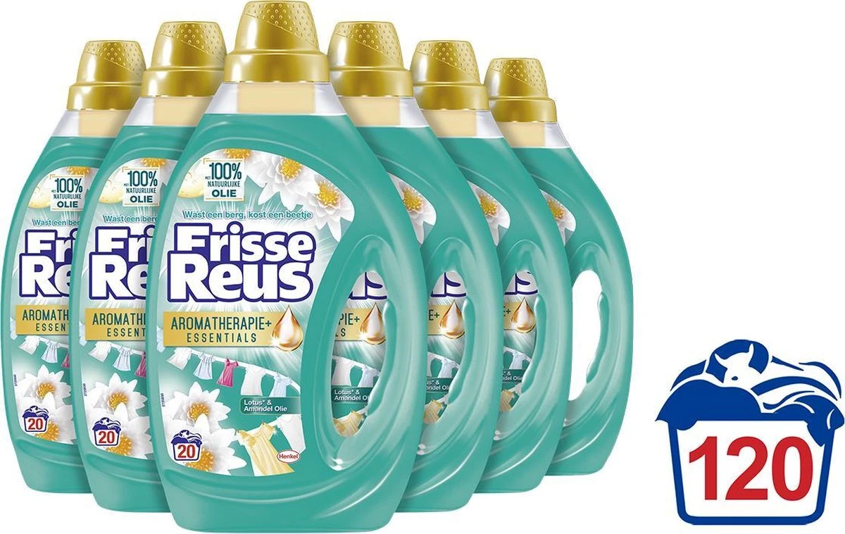 Frisse Reus Lotus Amandel Gel Vloeibaar Wasmiddel - Witte Was - Voordeelverpakking - 120 Wasbeurten 8 Frisse Reus Lotus Amandel Gel Vloeibaar Wasmiddel - Witte Was - Voordeelverpakking - 120 Wasbeurten - Afbeelding 8