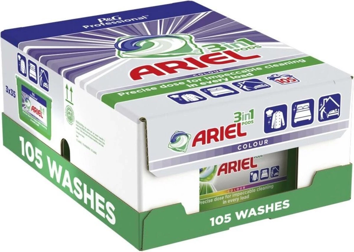 Ariel Professional All In 1 Pods - Wasmiddel Capsules - 3 X 35 Wasbeurten 1 Ariel Professional All In 1 Pods - Wasmiddel Capsules - 3 X 35 Wasbeurten
