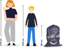 Wonair - Grote Waszak - Wash Me - Wastas - 60x90cm - Grijs - Met Trekkoord -Wasbenodigdheden Winkel 1200x909