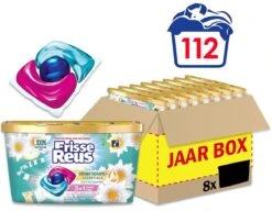 Frisse Reus Power Caps Lotus Amandel Wascapsules - Wasmiddel Capsules - Voordeelverpakking - 8 X 14 Wasbeurten -Wasbenodigdheden Winkel 1200x931