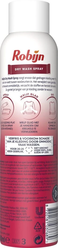 Robijn Pink Sensation Dry Wash Spray - 2 X 200 Ml - Voordeelverpakking -Wasbenodigdheden Winkel 282x1200 3