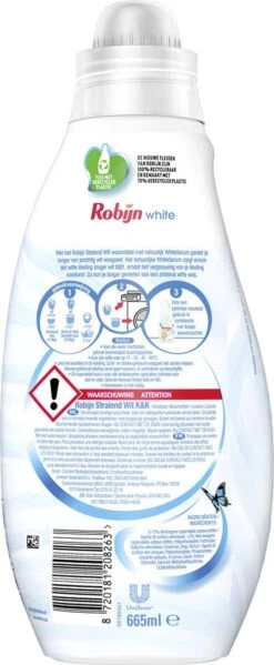 Robijn Klein & Krachtig Stralend Wit Vloeibaar Wasmiddel - 8 X 19 Wasbeurten - Voordeelverpakking -Wasbenodigdheden Winkel 495x1200 1