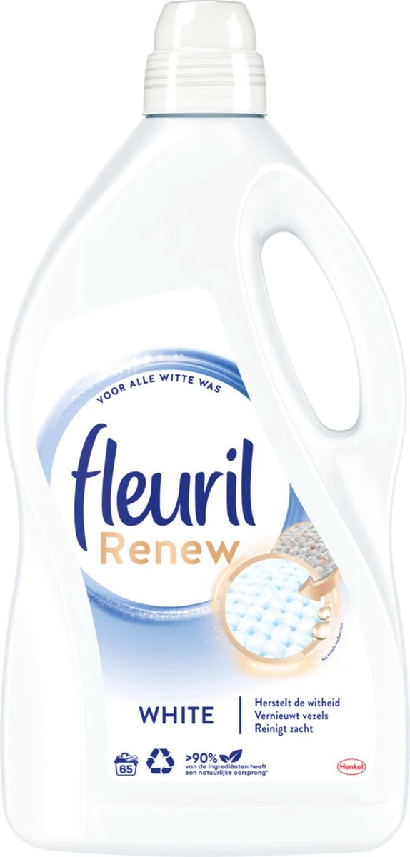 Fleuril Renew Wit - Vloeibaar Wasmiddel - Voordeelverpakking - 65 Wasbeurten 2 Fleuril Renew Wit - Vloeibaar Wasmiddel - Voordeelverpakking - 65 Wasbeurten - Afbeelding 2