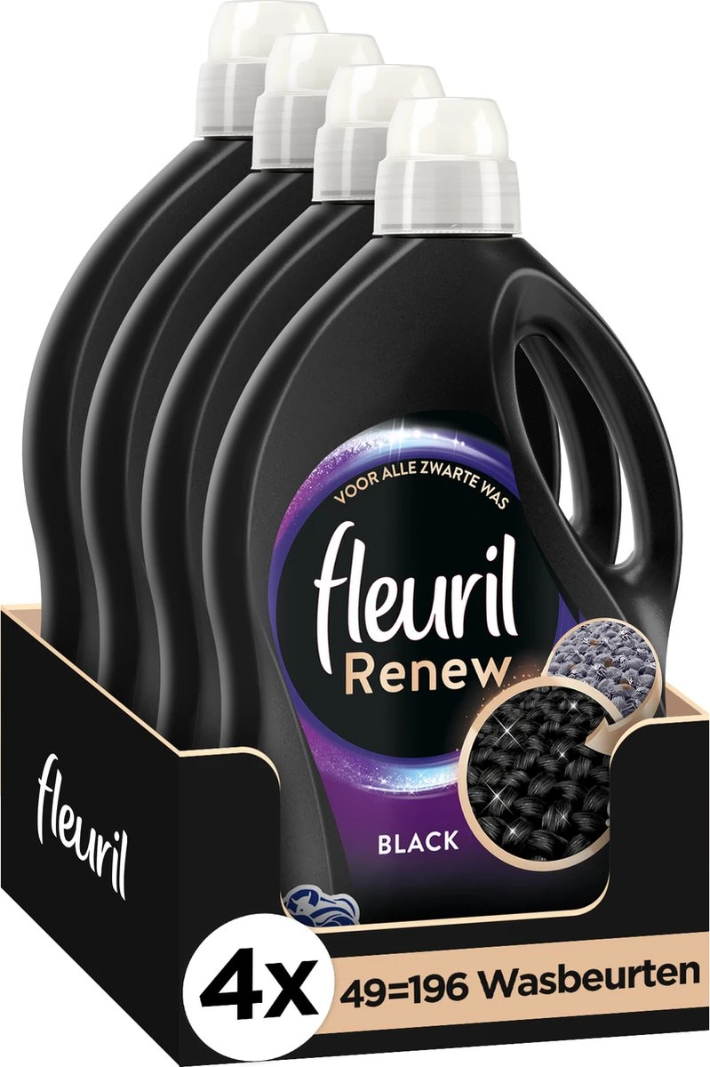 Fleuril Renew Zwart Vloeibaar Wasmiddel - 2,695 L - 49 Wasbeurten 3 Fleuril Renew Zwart Vloeibaar Wasmiddel - 2,695 L - 49 Wasbeurten - Afbeelding 3