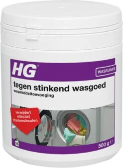 HG Tegen Stinkend Wasgoed Wasmiddeltoevoeging - 500gr - Verwijdert Stankmoleculen - Voor 16 Wasbeurten
