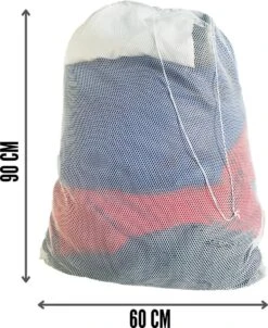 Orange85 Waszak - Groot - XL - 60 X 90 CM - Wit - Treksysteem - Trekbandsluiting - Polyester - Wasnet - Laundry Bag - Voor Kleding -Wasbenodigdheden Winkel 981x1200